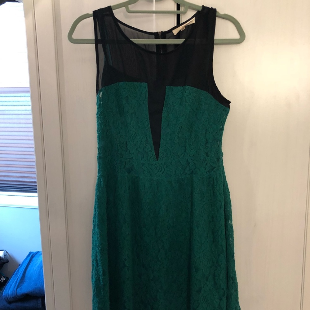 Green lace Skater Dress